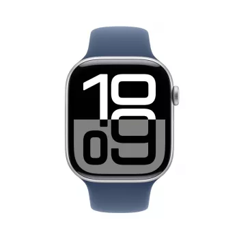 APPLE Watch Series 10 Gps + Cellular 46mm Silver Aluminium Case With Denim Sport Band - M/l