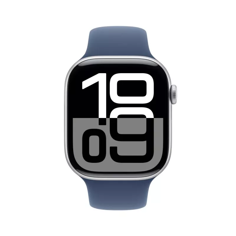 APPLE Watch Series 10 Gps + Cellular 46mm Silver Aluminium Case With Denim Sport Band - M/l
