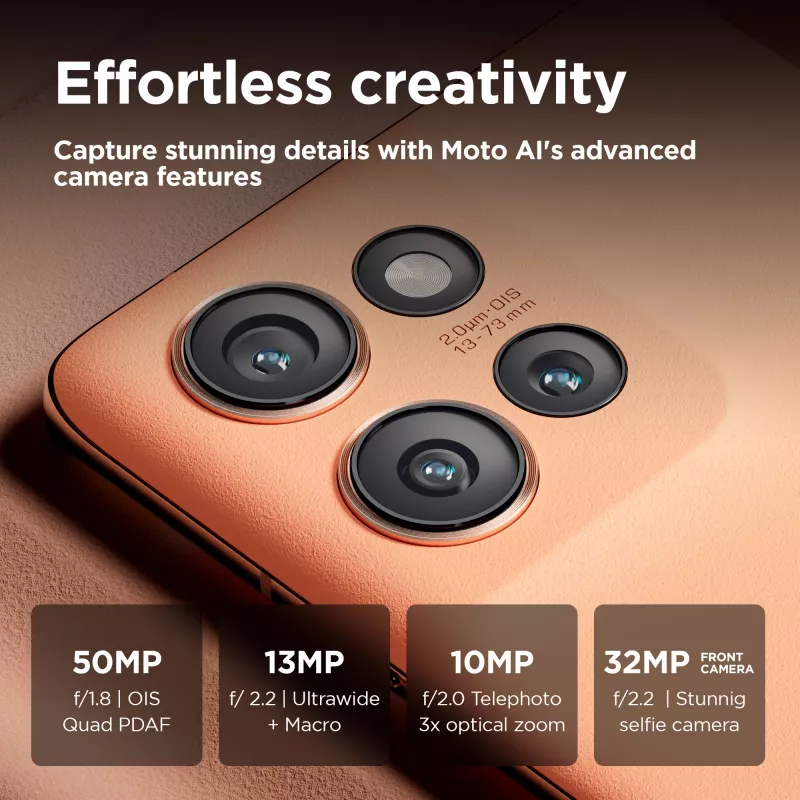 Motorola edge 50 16.9 cm (6.67 inch) Dual SIM Android 14 5G USB Type-C 12 GB 512 GB 5000 mAh Peach