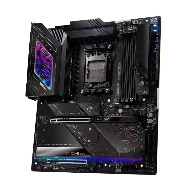 Motherboard ASRock X870E Taichi — AMD X870E, Socket AM5, Extended ATX, DDR5, 4 DIMM, up to 256GB, Wi‑Fi 7, 5Gb LAN