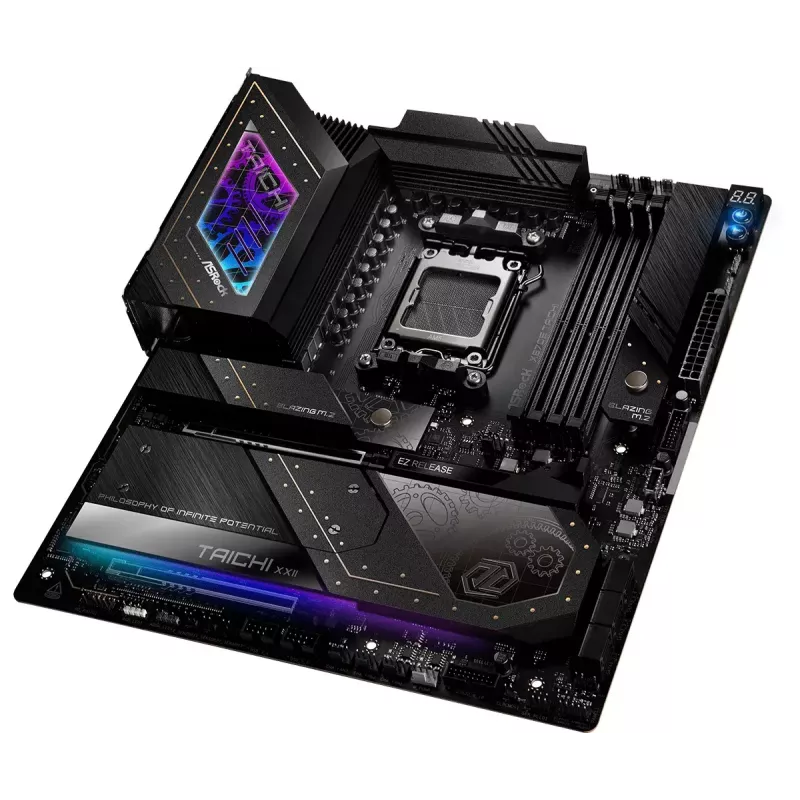 Motherboard ASRock X870E Taichi — AMD X870E, Socket AM5, Extended ATX, DDR5, 4 DIMM, up to 256GB, Wi‑Fi 7, 5Gb LAN