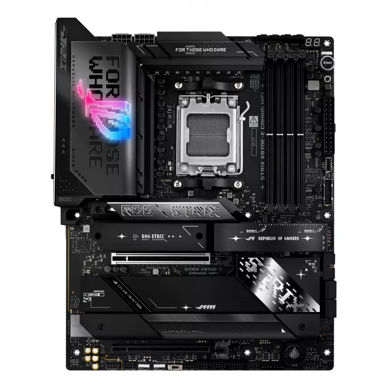 Motherboard ASUS ROG STRIX X870E-E GAMING WIFI ATX, AMD X870E, Socket AM5, DDR5, 4 DIMM, Wi‑Fi 7, Bluetooth 5.4, 5Gb LAN