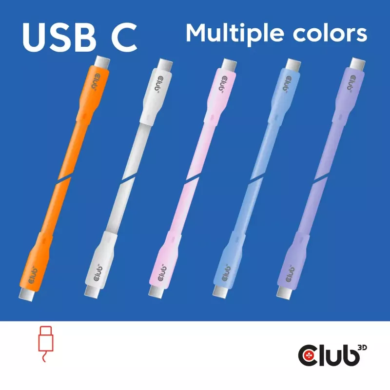 USB C cable CLUB3D CAC-3004 2m Purple