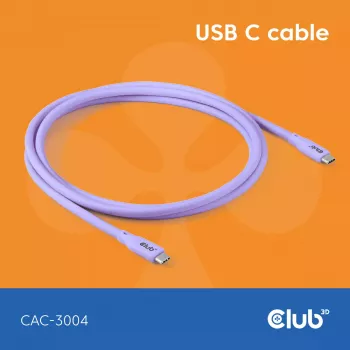 USB C cable CLUB3D CAC-3004 2m Purple