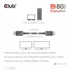 CLUB3D DisplayPort™ 2.1 Bi-Directional VESA DP80 Certified Cable 4K240Hz, 8K60Hz or 10K60Hz M/M 1.6m/5.25ft