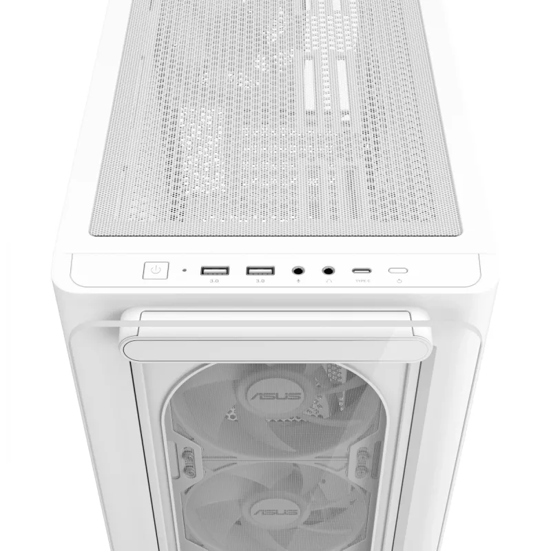 ASUS A23 PLUS TG ARGB WHITE, PC, White, micro ATX, Mini-ITX, Multi, 16.5 cm, 38 cm