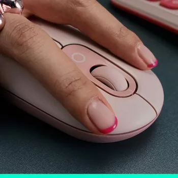 LOGITECH Pop Mouse - Customizable Emoji - Wireless - Rose