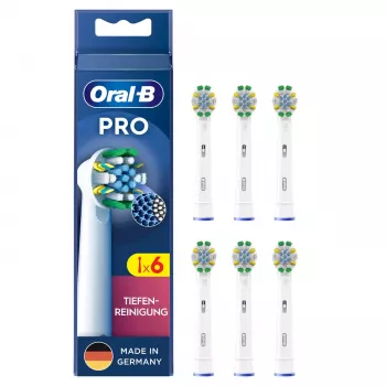 Oral-B Deep Cleaning replacement toothbrush heads, 6 pcs, white