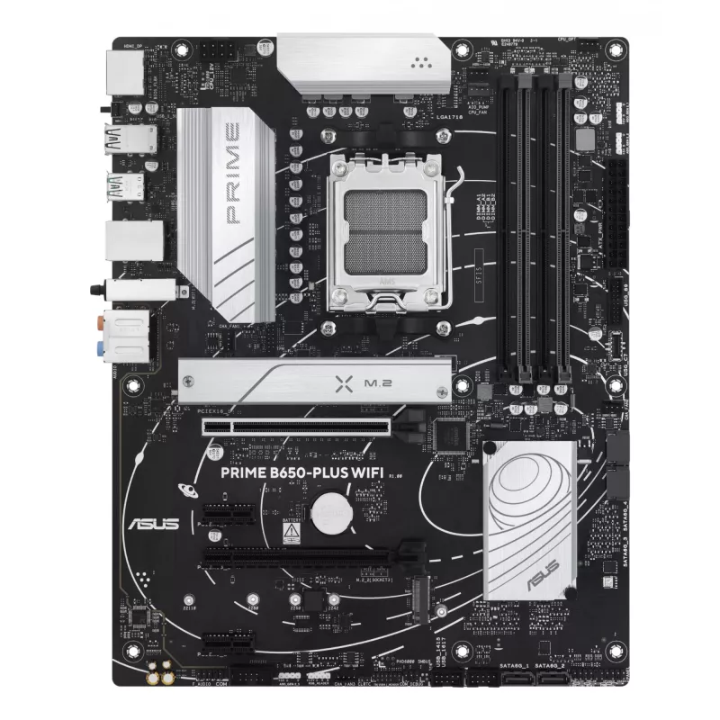 Motherboard ASUS PRIME B650-PLUS WIFI ATX — AMD B650, Socket AM5, DDR5, 4 DIMM, 192 GB, Wi‑Fi 6E, 2.5Gb LAN