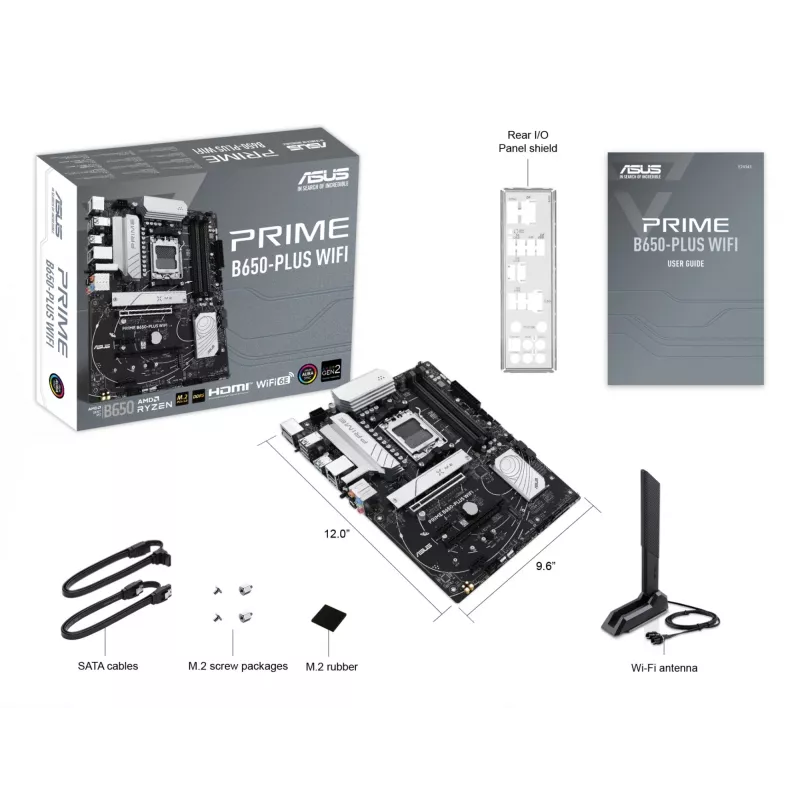 Motherboard ASUS PRIME B650-PLUS WIFI ATX — AMD B650, Socket AM5, DDR5, 4 DIMM, 192 GB, Wi‑Fi 6E, 2.5Gb LAN