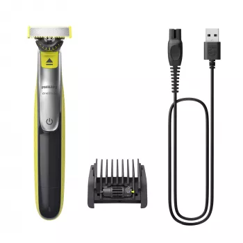 Foil shaver Philips OneBlade 360 QP2734/23 — 1 blade, rechargeable Li‑Ion, 60 min runtime, green/grey