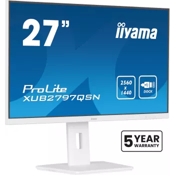iiyama G-MASTER XUB2797QSN-W2 computer monitor 68.6 cm (27 inch) 2560 x 1440 pixels Quad HD LED White