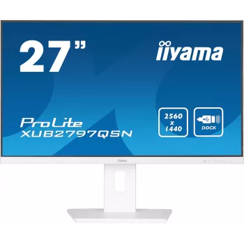 iiyama G-MASTER XUB2797QSN-W2 computer monitor 68.6 cm (27 inch) 2560 x 1440 pixels Quad HD LED White