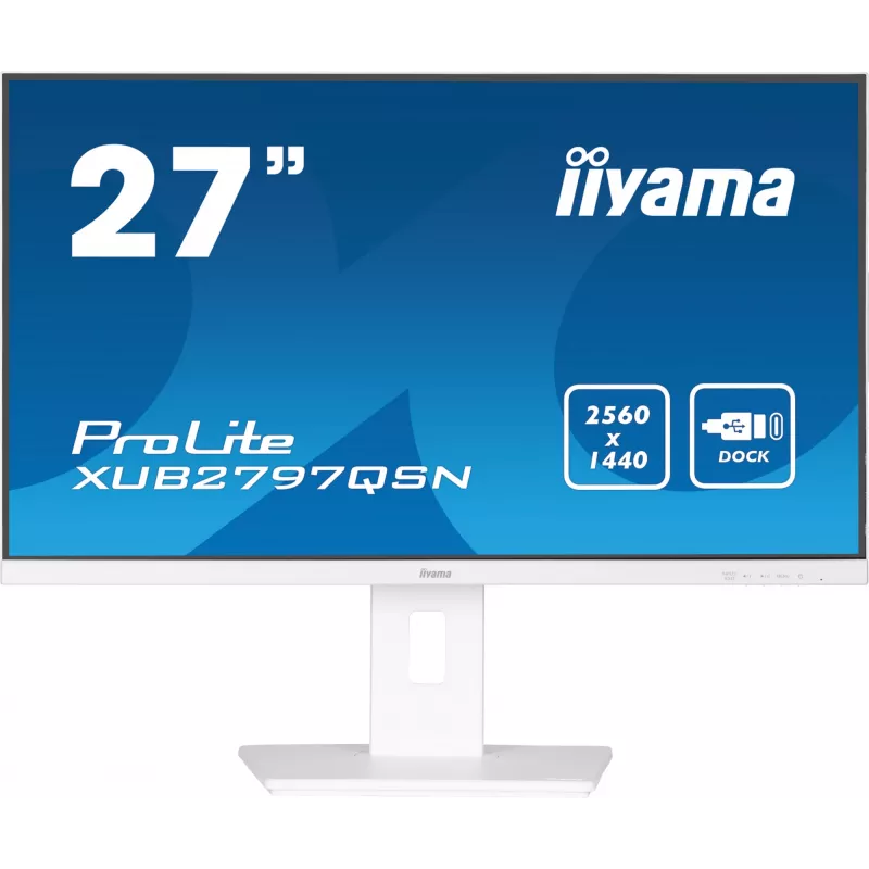 iiyama G-MASTER XUB2797QSN-W2 computer monitor 68.6 cm (27 inch) 2560 x 1440 pixels Quad HD LED White