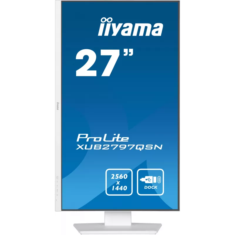 iiyama G-MASTER XUB2797QSN-W2 computer monitor 68.6 cm (27 inch) 2560 x 1440 pixels Quad HD LED White