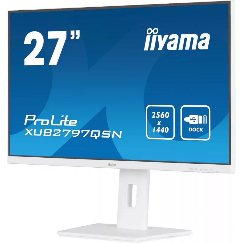 iiyama G-MASTER XUB2797QSN-W2 computer monitor 68.6 cm (27 inch) 2560 x 1440 pixels Quad HD LED White