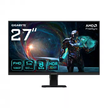 GIGABYTE GS27FA 27 inch FHD Gaming Monitor - 1920 x 1080, 180Hz, 1ms, 300 cd/m², FreeSync, HDR Ready, HDMI 2.0