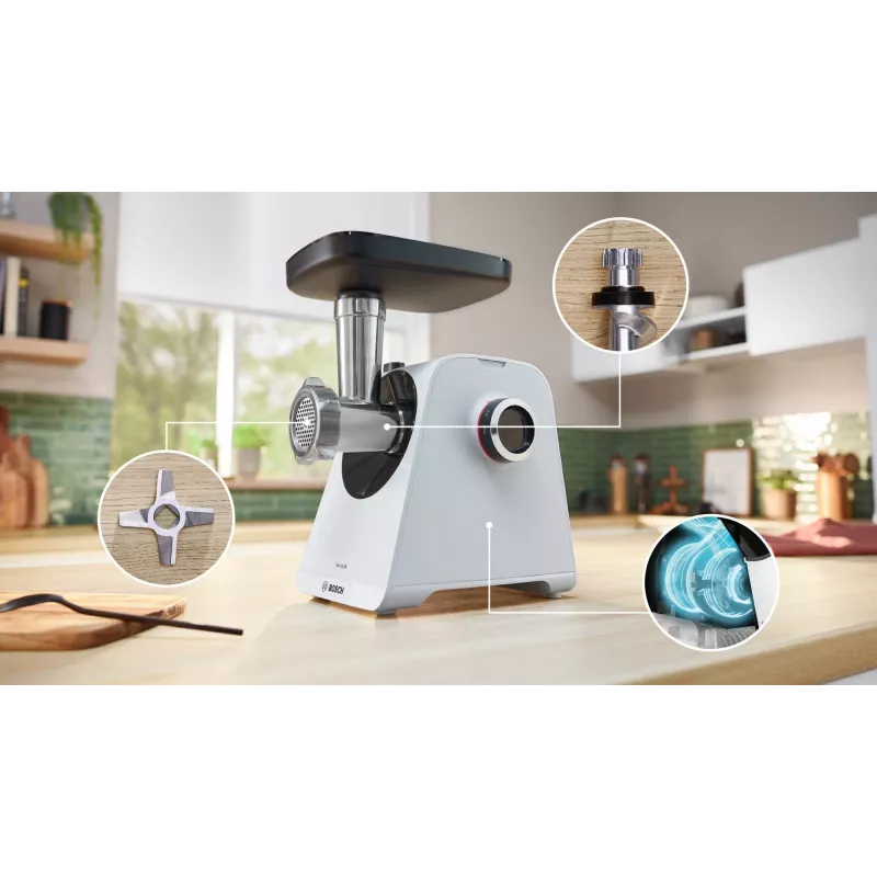 Bosch Serie 4 MultiPower MFWS420W Meat Grinder, White