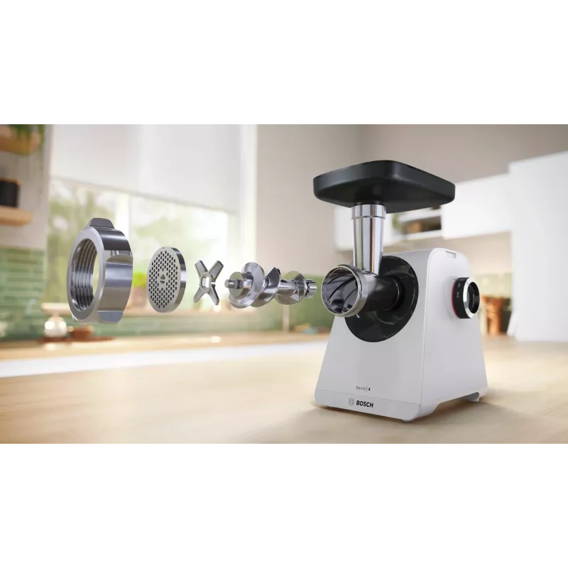 Bosch Serie 4 MultiPower MFWS420W Meat Grinder, White