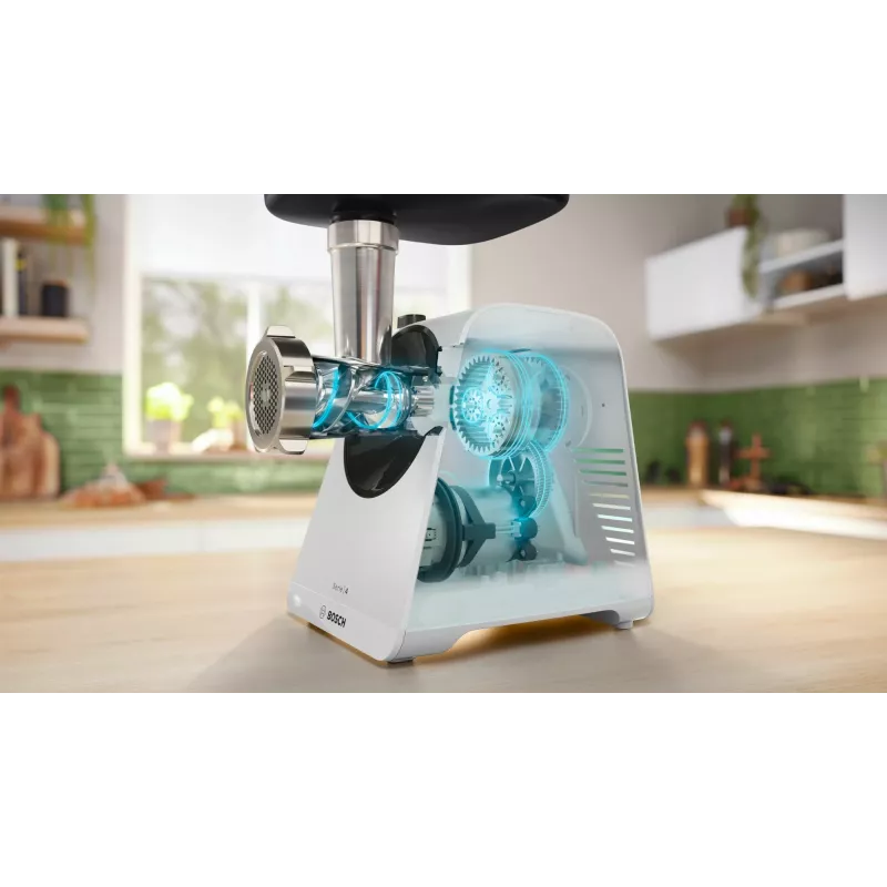 Bosch Serie 4 MultiPower MFWS420W Meat Grinder, White