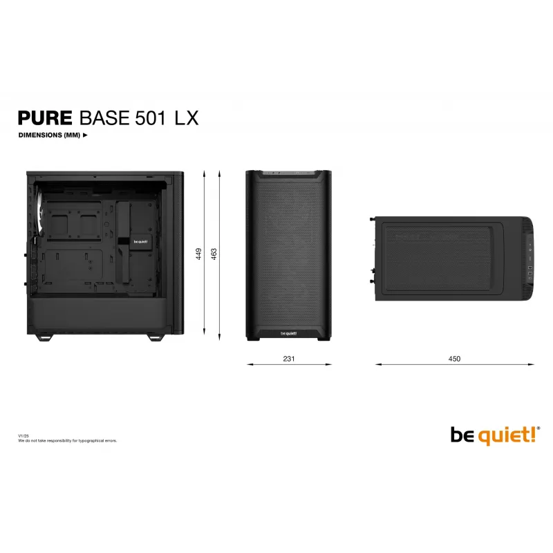 be quiet Pure Base 501 LX Black Midi Tower