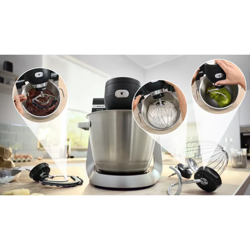 Bosch Serie 6 MUMS6ZS17 food processor 1600 W 5.5 L Black, Stainless steel