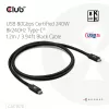 USB Type-C cable CLUB3D CAC-1570 1.2m — 80Gbps, 240W, supports 8K@240Hz, black