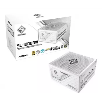 ASROCK Power Supply Steel Legend Sl-1000gw 1000w 80+ Gold White ATX