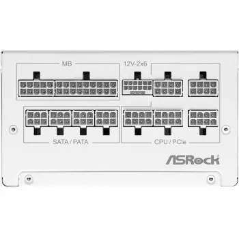 ASROCK Power Supply Steel Legend Sl-1000gw 1000w 80+ Gold White ATX