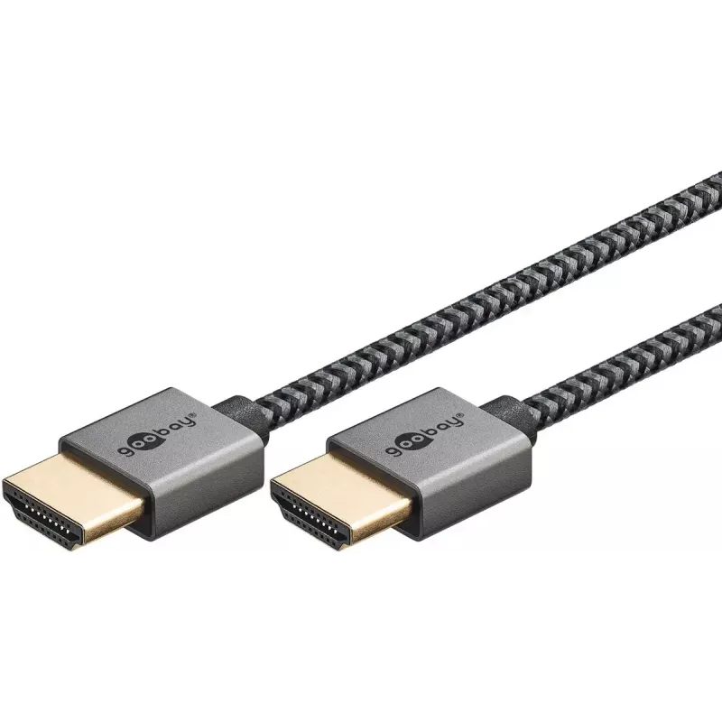Goobay HDMI Cable 2m Type A Male to Male 18 Gbit/s Grey
