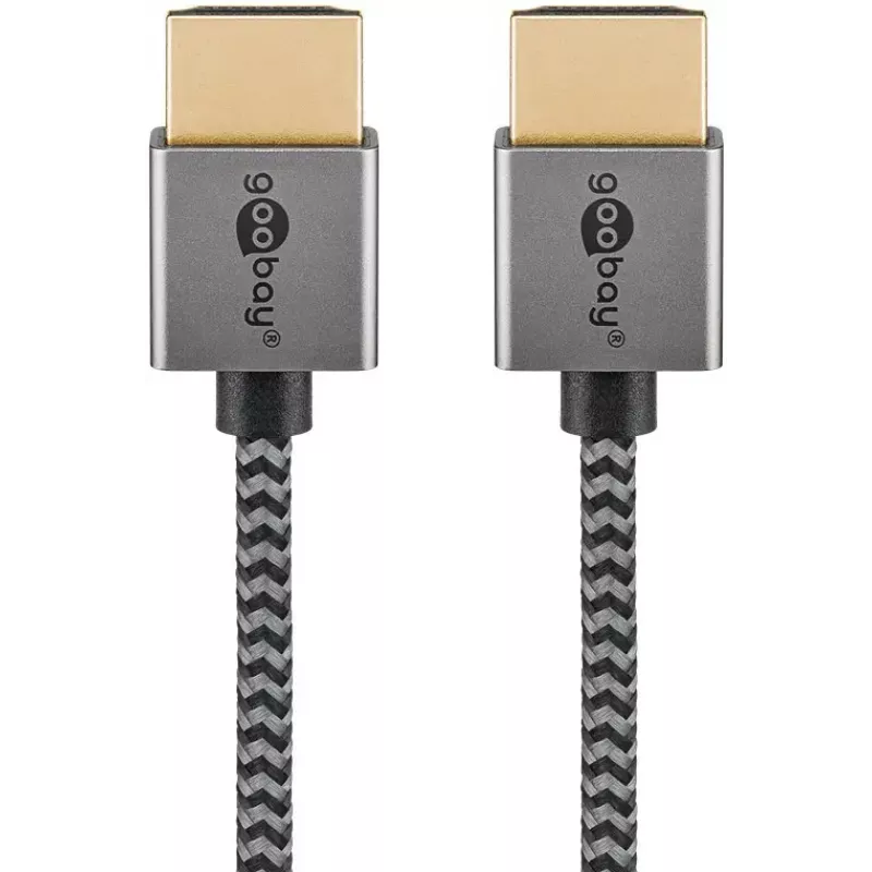 Goobay HDMI Cable 2m Type A Male to Male 18 Gbit/s Grey