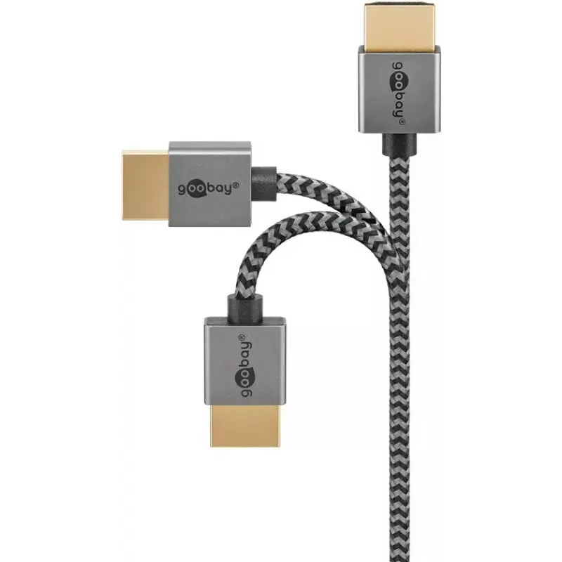 Goobay HDMI Cable 2m Type A Male to Male 18 Gbit/s Grey