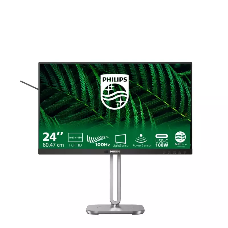 Philips 5000 series 24B2G5301/00 computer monitor 60.5 cm (23.8 inch) 1920 x 1080 pixels Full HD LCD Black