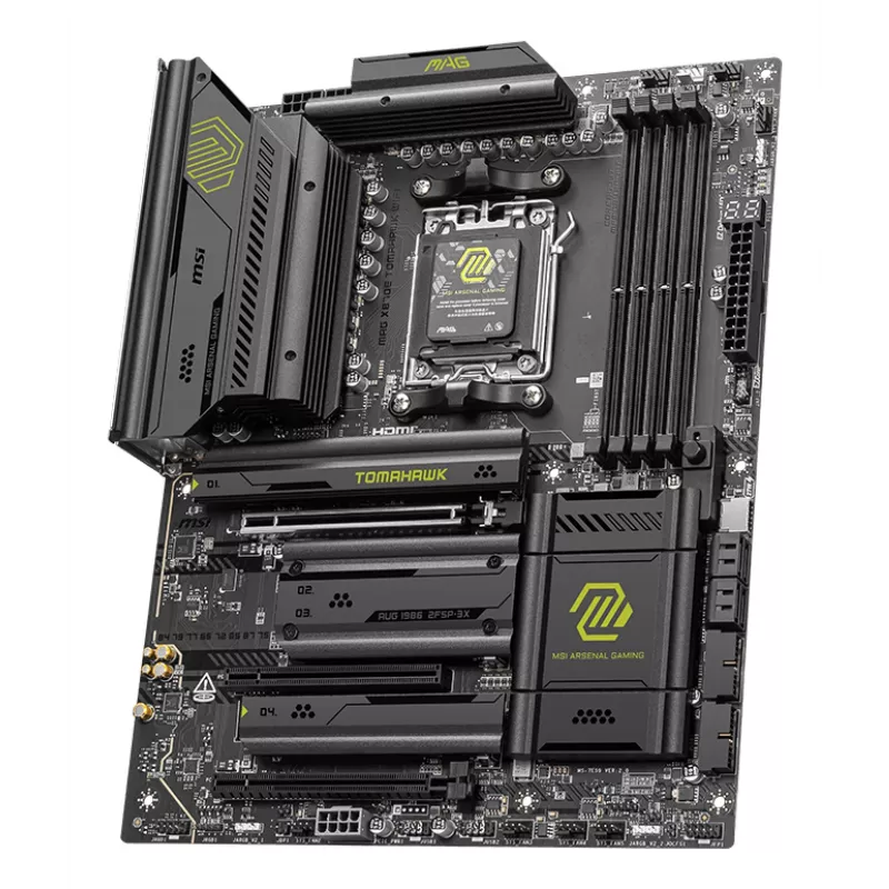 Motherboard MSI MAG X870E TOMAHAWK WIFI — AMD X870E, Socket AM5, ATX, 4x DDR5 DIMM, 4x M.2, Wi‑Fi, 5Gb Ethernet