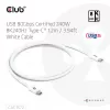 CLUB3D USB 80Gbps Certified 240W 8K240Hz Type-C® 1.2m / 3.94ft Black Cable