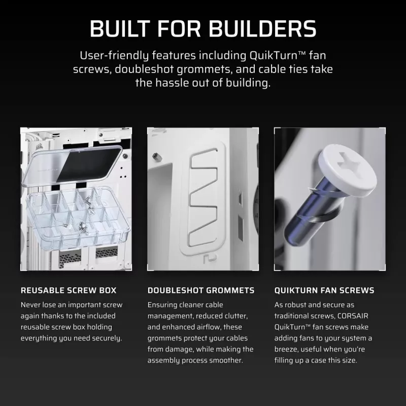 CORSAIR Pc Case - 5000t Mid-tower High-performance - White