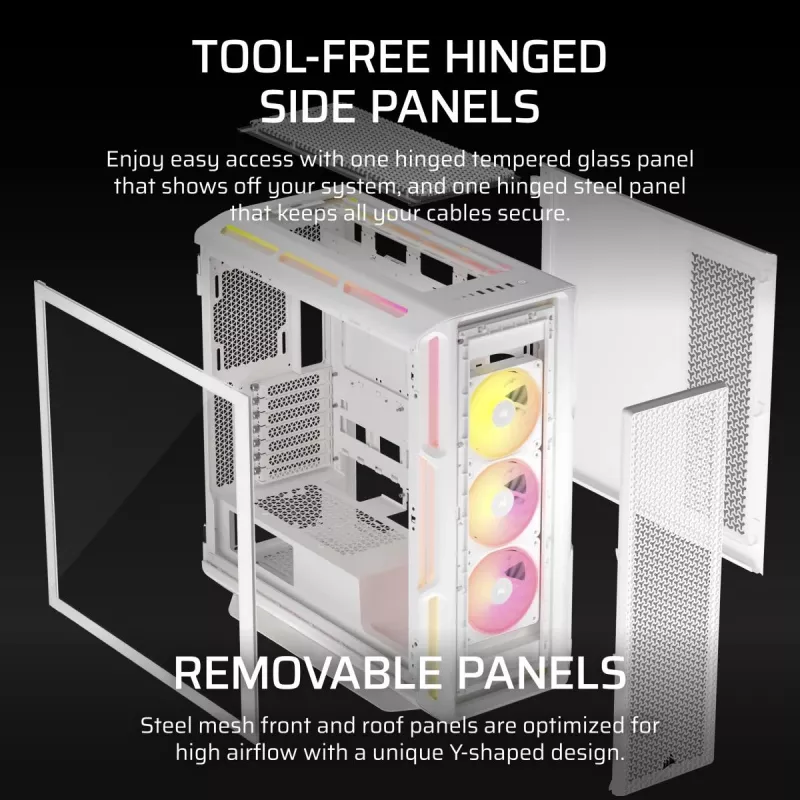 CORSAIR Pc Case - Geh Midi 5000t Lx Rgb(tempered Glass)white