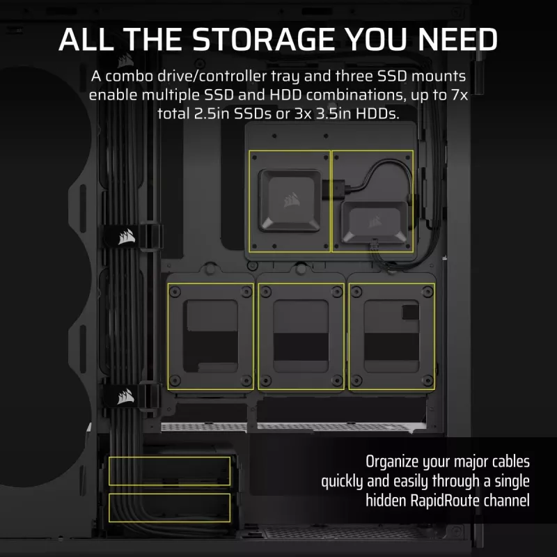 CORSAIR Pc Case - Icue Link 5000t Lx RGB Mid-tower High-performance