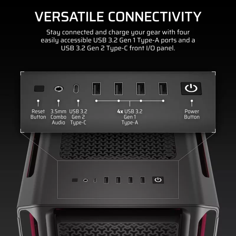 CORSAIR Pc Case - Icue Link 5000t Lx RGB Mid-tower High-performance