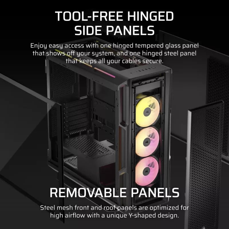 CORSAIR Pc Case - Icue Link 5000t Lx RGB Mid-tower High-performance