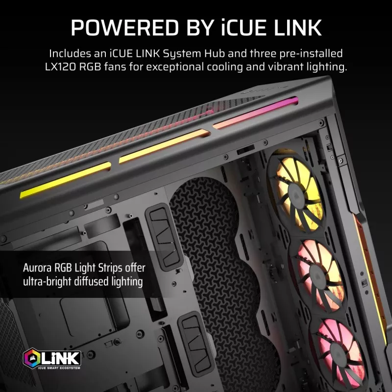 CORSAIR Pc Case - Icue Link 5000t Lx RGB Mid-tower High-performance
