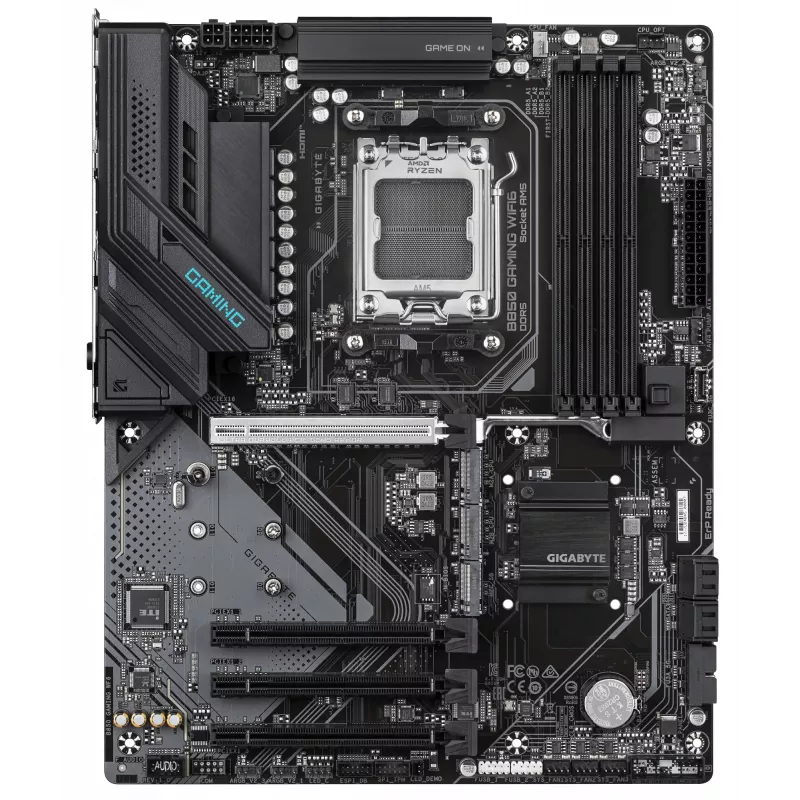 Motherboard GIGABYTE B850 GAMING WIFI6, AMD B850 chipset, AM5 socket, ATX, 4x DDR5 slots, Wi‑Fi 6, 3x M.2, 4x SATA III
