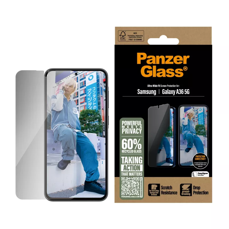 PanzerGlass ® Privacy Screen Protector Samsung Galaxy A36 5G | Ultra-Wide Fit