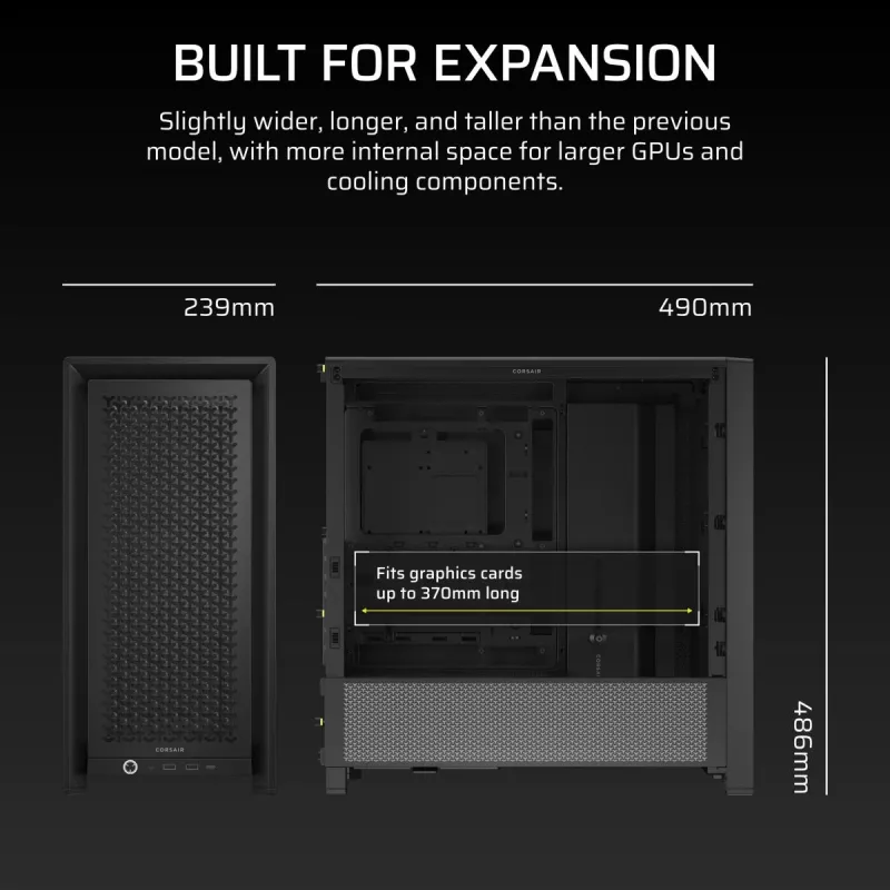 CORSAIR Mid-tower Geh Midi Frame 4000d Black