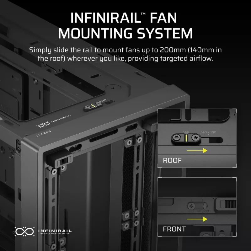 CORSAIR Mid-tower Geh Midi Frame 4000d Black