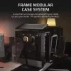 PC case CORSAIR FRAME 4000D RS Midi Tower — black, EATX support, tempered glass, USB-C, 3x120mm front fans