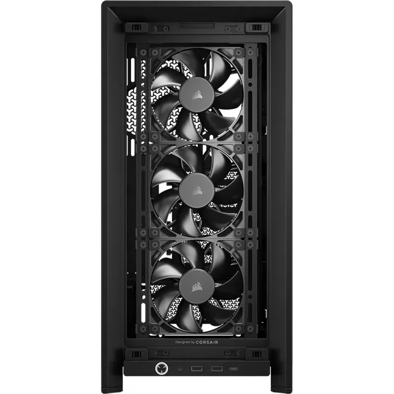 PC case CORSAIR FRAME 4000D RS Midi Tower — black, EATX support, tempered glass, USB-C, 3x120mm front fans
