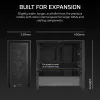 PC case CORSAIR FRAME 4000D RS Midi Tower — black, EATX support, tempered glass, USB-C, 3x120mm front fans