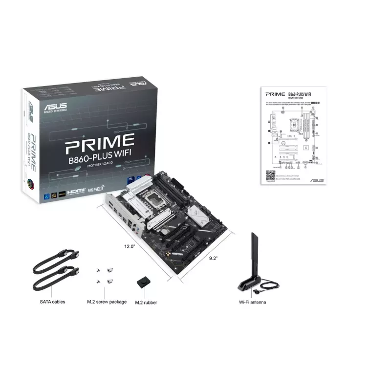 Motherboard ASUS PRIME B860-PLUS WIFI — Intel B860, LGA 1851, ATX, DDR5, 4 DIMM, Wi‑Fi 6E, 2.5Gb LAN, Bluetooth 5.3