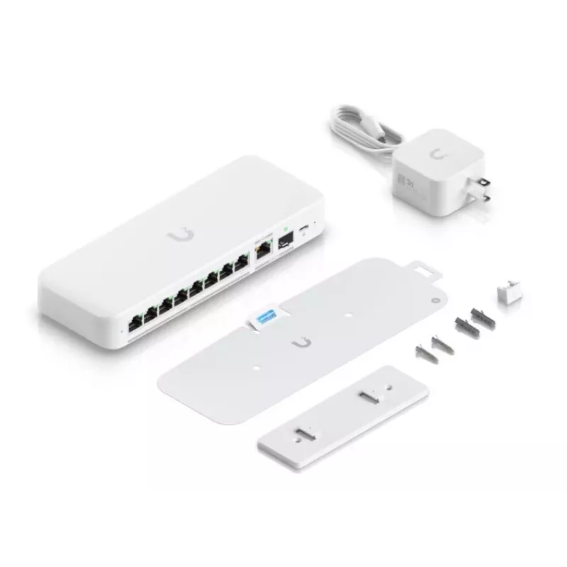 Managed switch UBIQUITI UniFi Flex 2.5G USW-FLEX-2.5G-8 — 8× 2.5G RJ‑45, 1× 10G SFP+, L2, 60 Gbps
